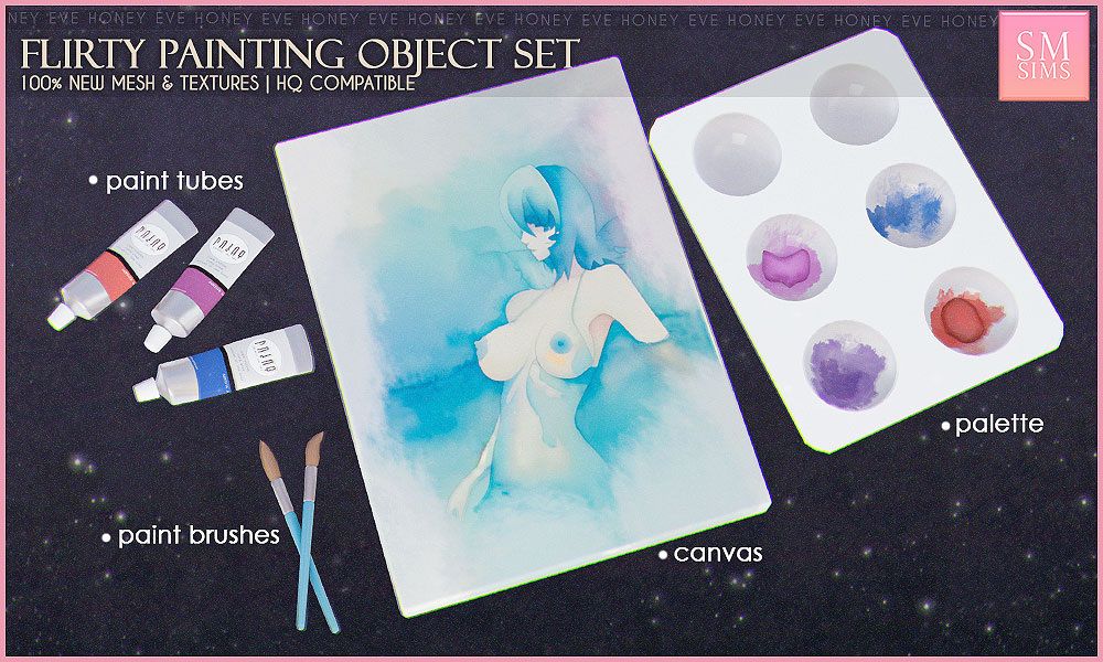 SMSims-flirtypaintingobjectset-1