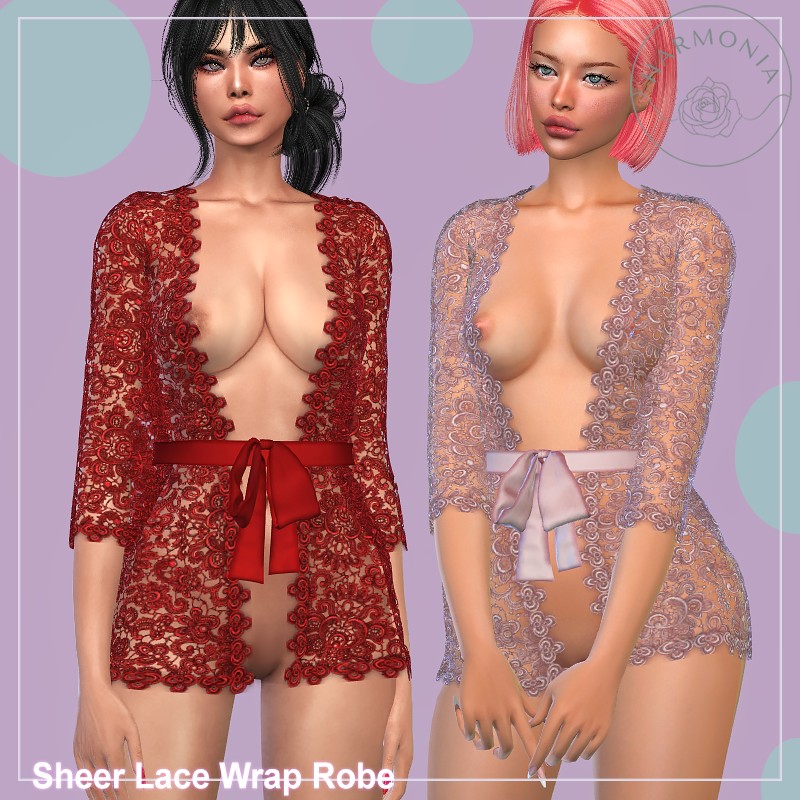 🐝Sheer Lace Wrap Robe