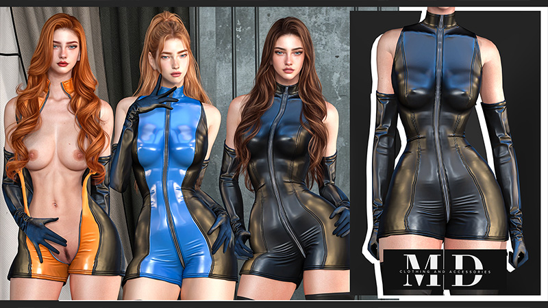 NEW ❤️sexy leather and plastic jumpsuit with sleeves ❤️