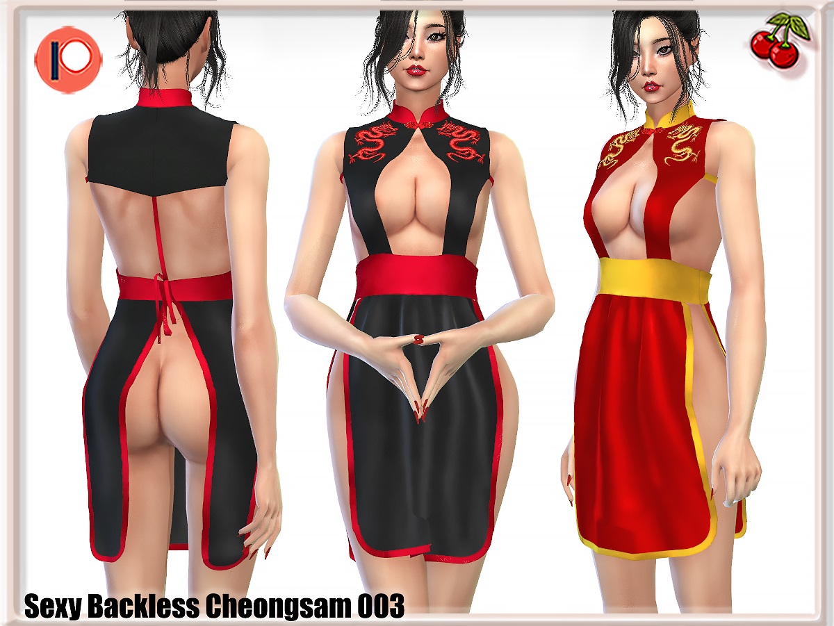 🐉🔥SEXY BACKLESS CHEONGSAM