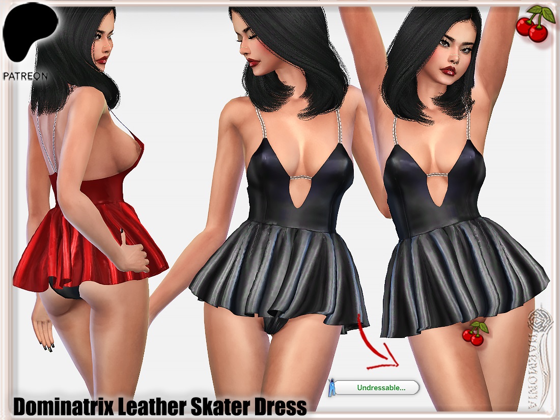 🖤Leather Skater Dress (Undressable)🖤