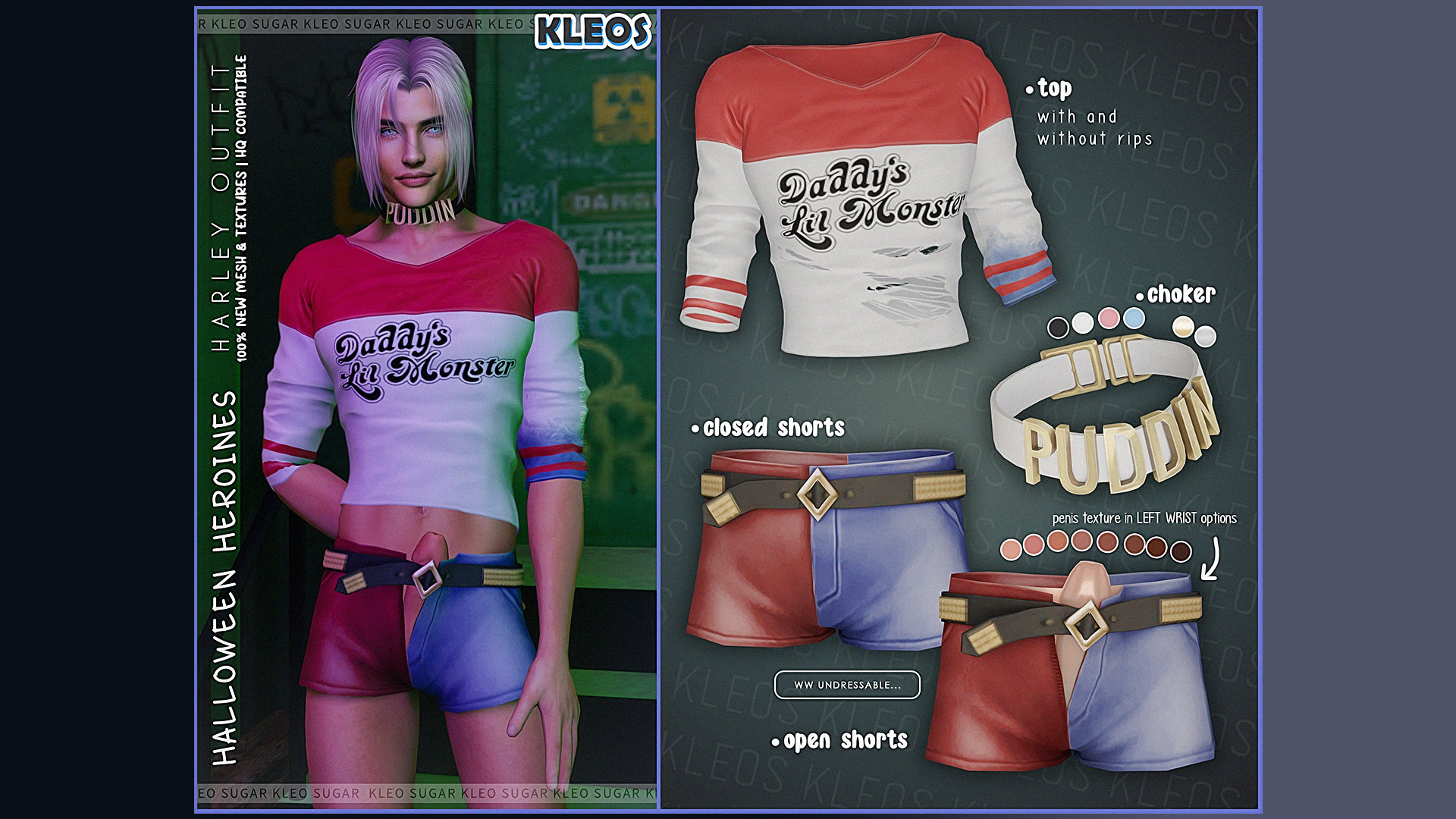 Halloween Heroines | Male Harley Outfit ~Undressable~