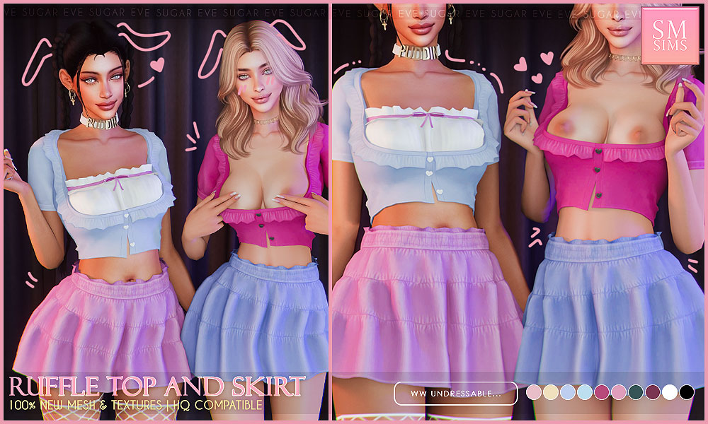 Ruffle Top & Skirt