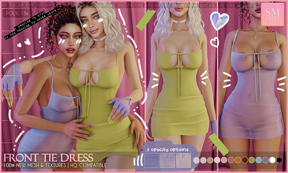 Tie-front Dress