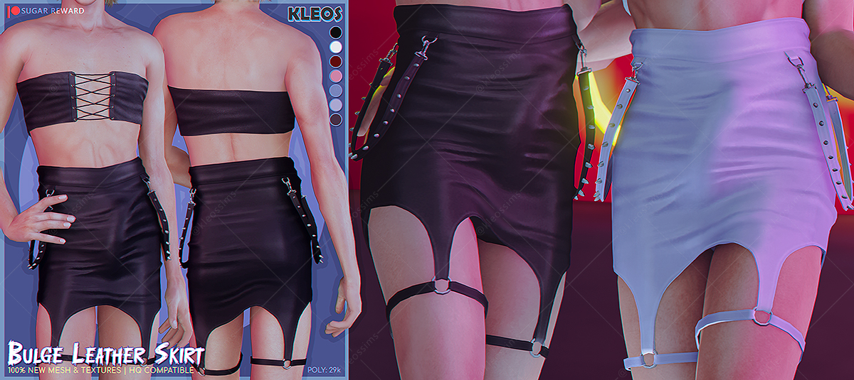 Bulge Male Leather Skirt