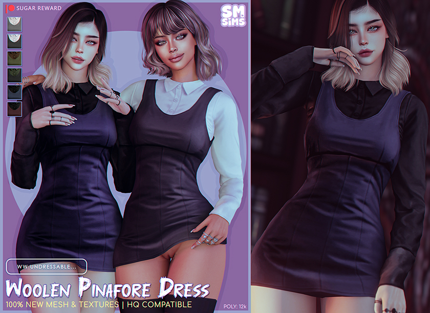 Woolen Pinafore Dress ~UNDRESSABLE~
