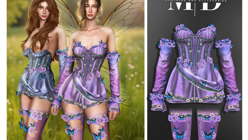 Aurora fairy dress v1 and v2